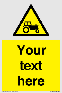 Custom warning farm machinery